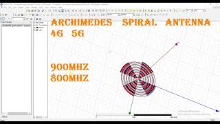 spiral antenna  8×8  antenna array operating at 0.8GHz,0.9GHz,2.4GHz,3.8GHz,5.8GHz in hfss