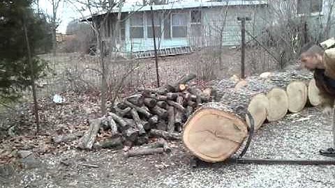 Homemade cant hook log roller