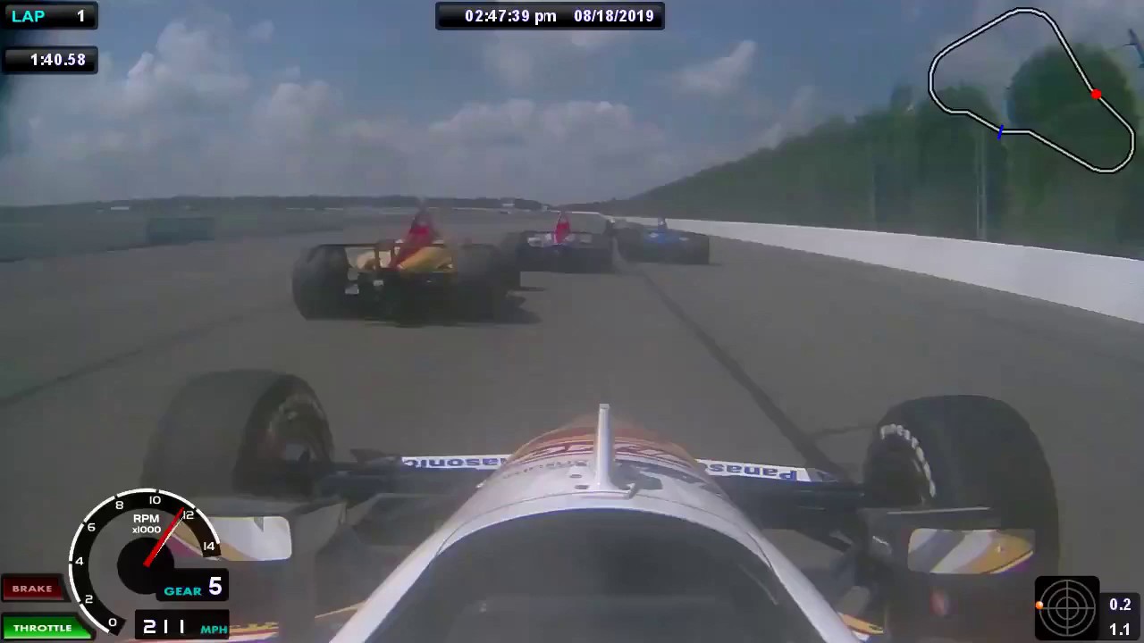 Indycar Pocono 2019 Takuma Sato Onboard Crash Lap 1 Start