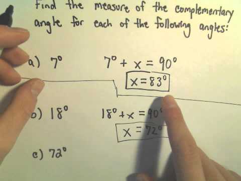 Complementary and Supplementary Angles - Example 1