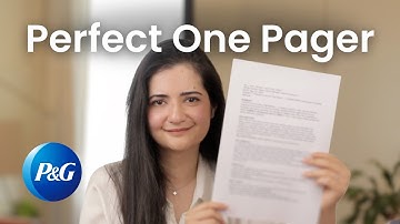 How to write a One Page Business Memo | P&G’s Genius Template