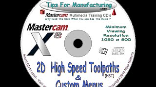Famous TFM - Mastercam X8 2D High Speed Toolpath Introduction - Area Mill Profile