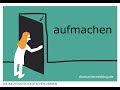 aufmachen | Konjugation, Bedeutungen &amp; Beispiele | 200 deutsche Verben (012/200)