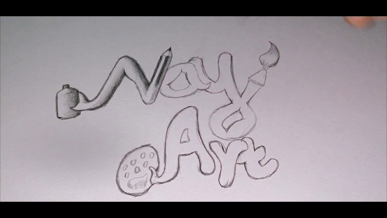 How To Draw A 3d Logo طريقة رسم لوغو 3d Youtube