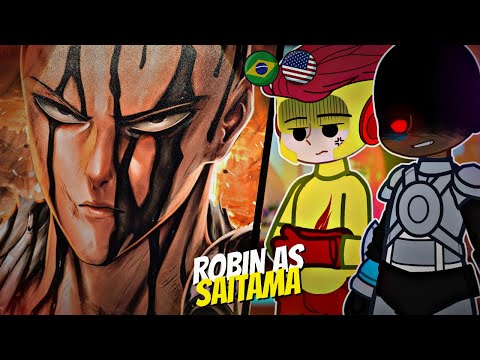 Teen Titans Go React to Saitama (One Punch Man) | Soco Seriamente Sério | AniRap (Robin as Saitama)