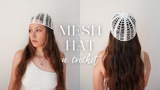 MESH HAT a crochet 🤍 paso a paso para principiantes | Tutorial | isabella.crochett