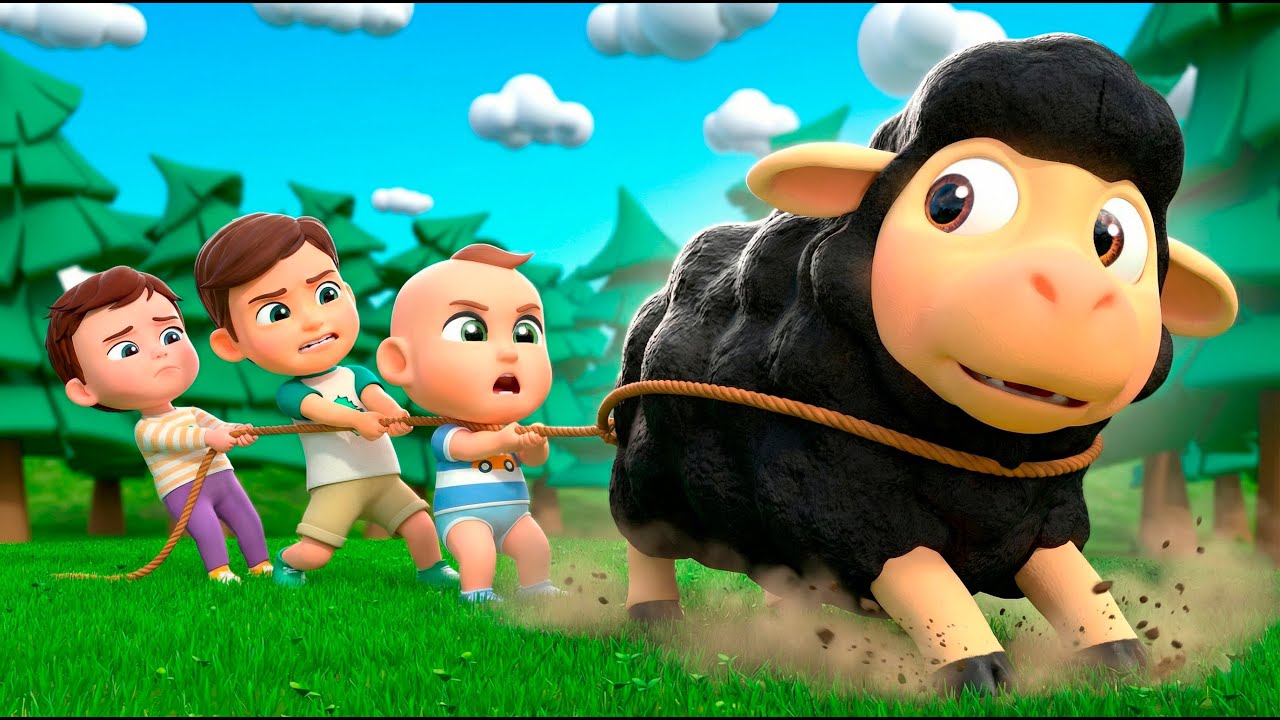 Baa Baa Black Sheep (Catching Sheep on the Farm!) | Almama - Baby Academy & Nursery Rhymes