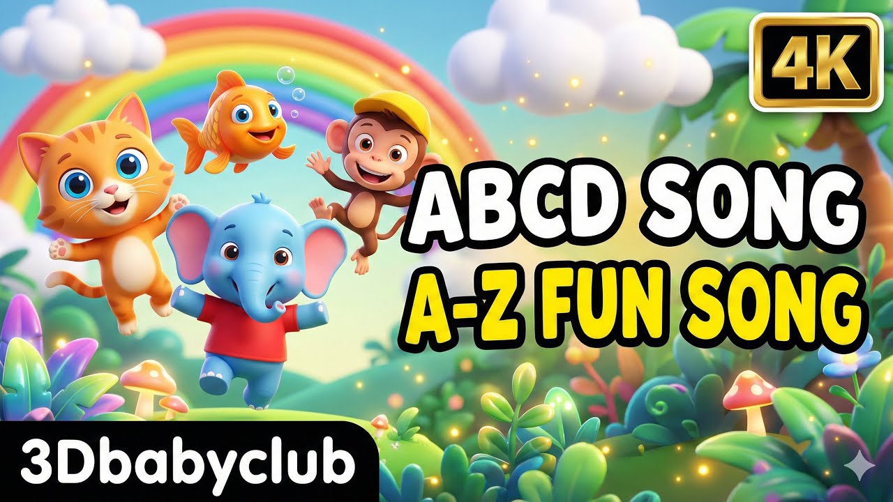 ABC Song  A to Z | Learn ABC Alphabet for Children | Kids Songs & NurseryRhymes | 3Dbabyclub | 4K 
