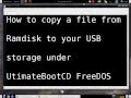 How to copy a file from ramdisk to usb for ubcd users