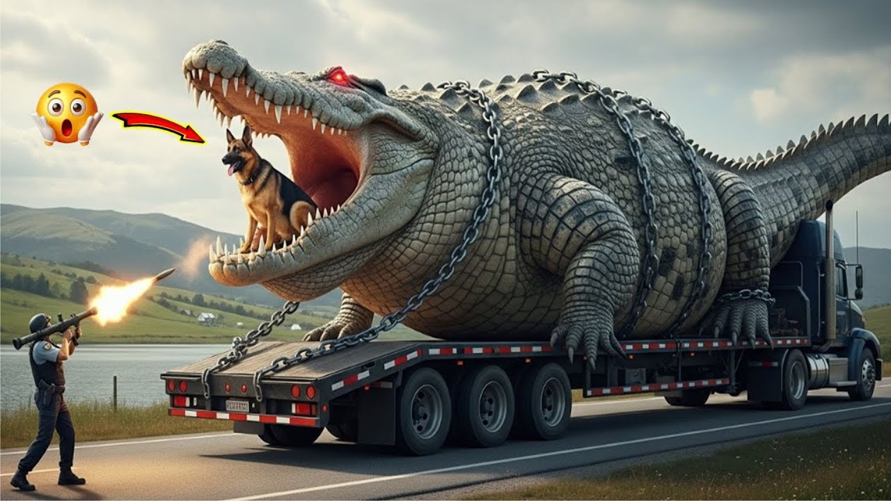 Fearless Heroes Save Loyal German Shepherd from GIANT Crocodile Attack