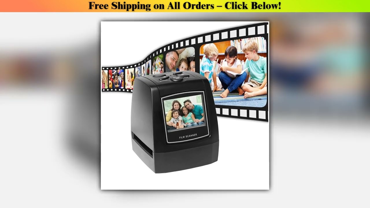 Protable Negative Film Scanner 35/135mm Slide Film Converter Photo Digital Image Viewer with 2.4"