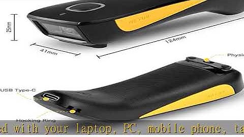 NETUM QR Code Scanner, Mini Barcode Scanner Bluetooth Compatible, Small Portable USB 1D 2D Bar Code