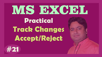 Track changes in Excel and Accept - Reject changes Data Excel Tutorial by MANOJ SIR