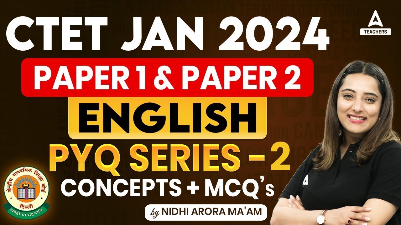 CTET English Previous Year Question Papers #2 | CTET English By Nidhi ...