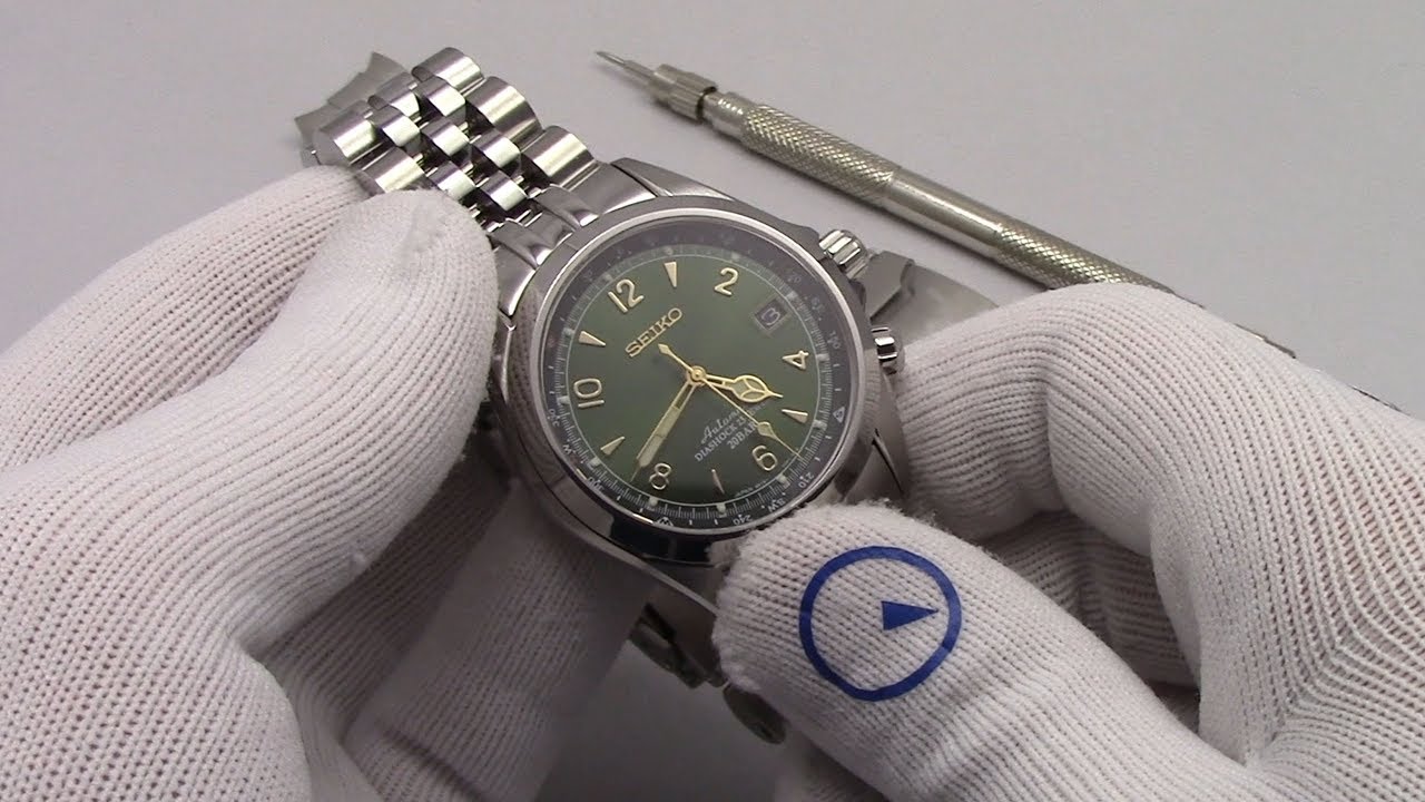 Seiko Alpinist SARB017 - Original Strapcode Watch Bracelet For Seiko SARB017  - YouTube