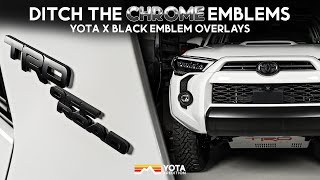 Toyota 4Runner Black Emblem Overlays Installation | 2014-2023 | Yota X