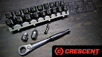 CRESCENT CX6PT25 25-piece 3/8" Drive Pass-Thru X6™ Standard Spline Mechanics Tool Set