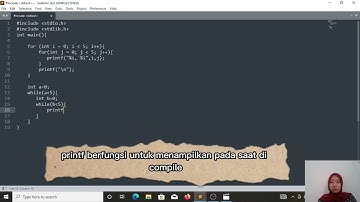 Program perulangan bersarang menggunakan bahasa C