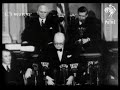 USA / DEFENCE: World War II: Winston Churchill speech to US Senate (1942)