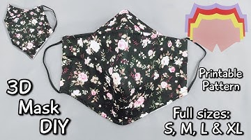 3 Layers 3D Mask DIy | All sizes Face Mask Sewing Tutorial | Breathable Mask Design