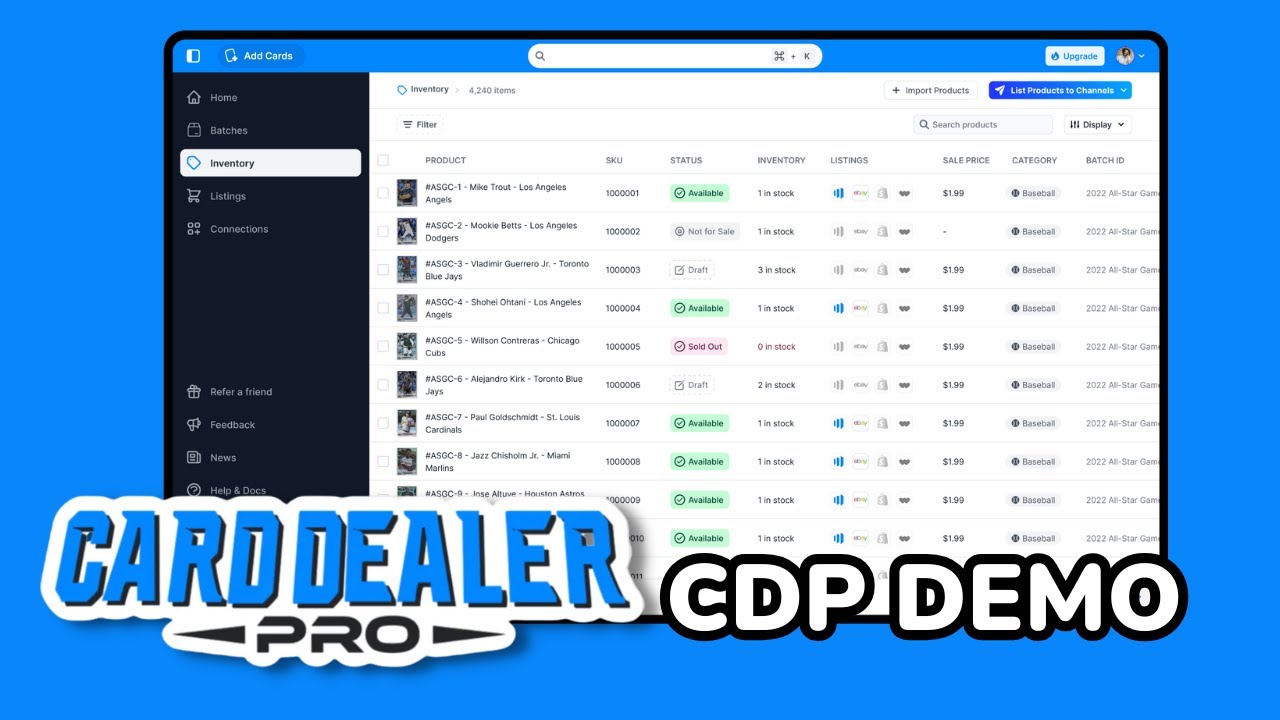 Демонстрация программного обеспечения Card Dealer Pro (март 2025 г.)