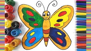 butterfly coloring draw easy pages painting water learn