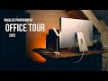 Photographers desk setup  office tour 2023 image editing and youtube space as a wildlife pro