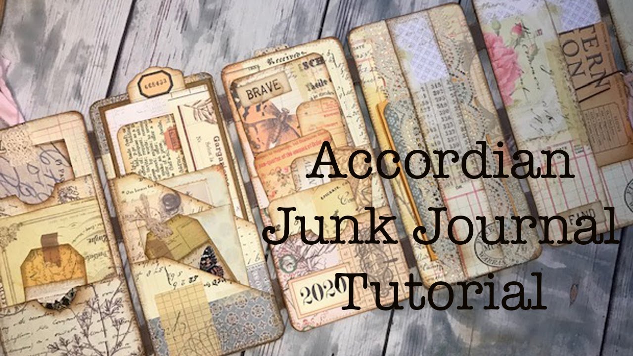 Part 1 Accordion Junk Journal, Junk Journaling Tutorials, Pink Monarch