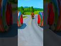 Long Colourful Capsule Buses vs HydraulicCrush - BeamNG.drive#viral #youtubeshorts
