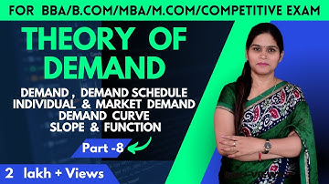 Demand | Theory Of Demand | Demand Analysis | law Of Demand | BBA | B.Com | MBA | Class 11