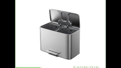 Dual Step Stainless Steel Trash Can Classification Garbage Bin Kitchen Steel Dustbin SMIL Clean