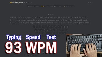 93 WPM Typing Speed | Computer Keyboard English Typing Speed Test #monkeytype #raushantypingmaster