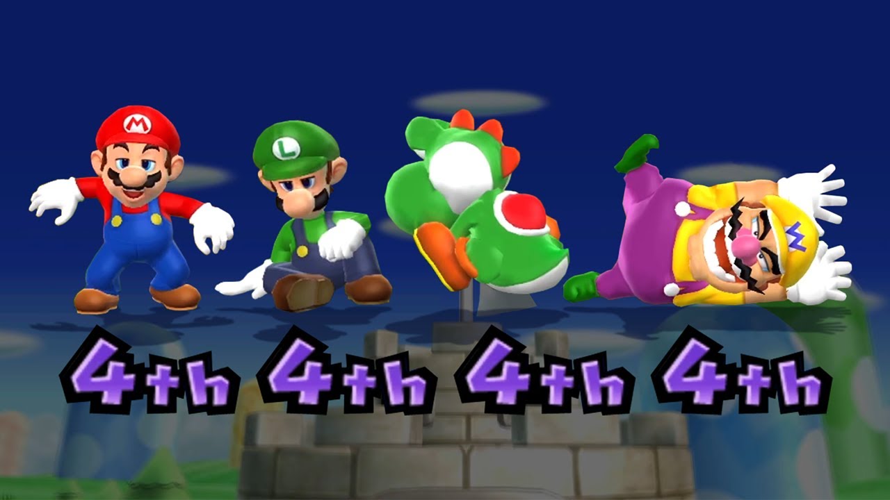 Mario Party 9 MiniGames - Mario Vs Wario Vs Luigi Vs Waluigi (Master Cpu)