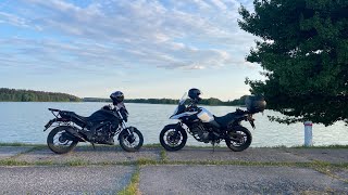 Bajaj Dominar 400. Suzuki Vstrom 650.Вой на болотах в воскресенье.