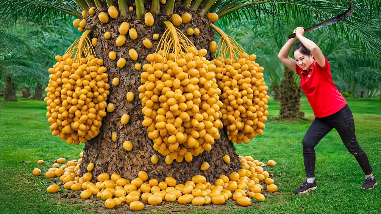 Harvest 1000+ Giant Forest Dates & Go to Market Sell | A day full of surprises | off the grid