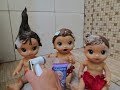 Muita baguna no chuveiro xampu do frozen baby alive amandinha linda e prima fadinha