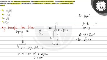 A rocket is fired vertically up from the ground with a resultant vertical acceleration of \( 10 ...