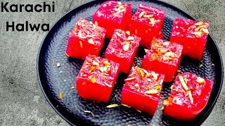 Bombay Karachi Halwa | Corn flour Halwa Recipe