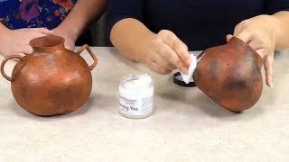http://www.WelburnGourdFarm.com Watch as Kelsey and Christy show you how to turn "distressed" gourds into antique copper 