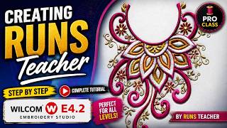 How to Create Run Stitch in Wilcom E4.2 | Step by Step Run Stitch Tutorial | Wilcom E4.2