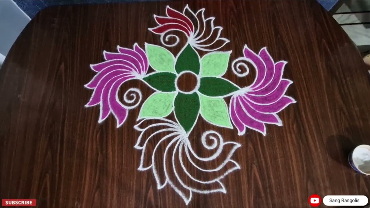 Beautiful daily muggulu kolam easy Rangoli design daily muggulu kolam 