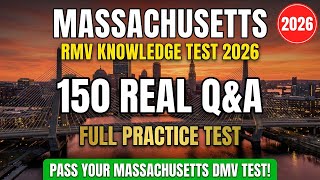 Massachusetts DMV Permit Practice Test 2026 — 150 Real RMV Questions You MUST KNOW!