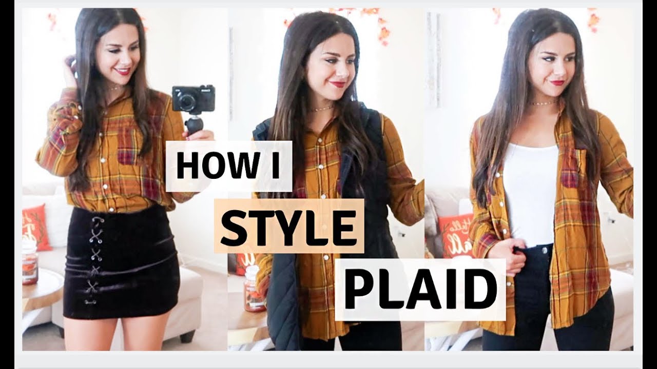 HOW I STYLE PLAID/FLANNELS | FALL FASHION IDEAS || ASHLEY GAITA