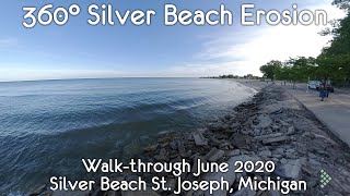 360° Lake Michigan Erosion: Silver Beach PT.6 June 2020 Lake Michigan Erosion in Southwest Michigan