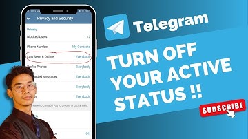 How to Turn Off Active Status in Telegram !