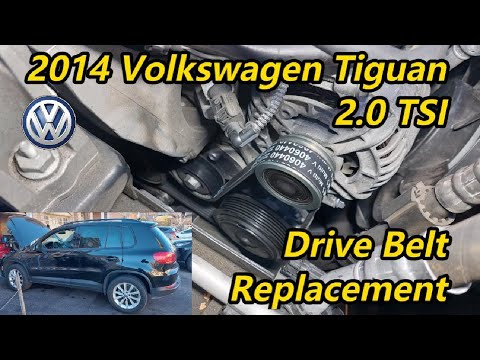 2014 Volkswagen Tiguan 2.0 TSI - Drive Belt Replacement - YouTube