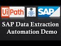 RPA UiPath Projects Demo | UiPath Tutorial for Beginners | SAP Automation with UiPath