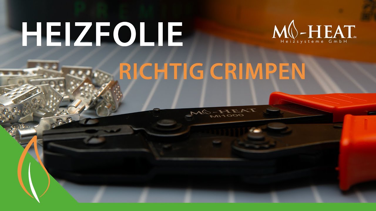 Anschluss Heizfolie crimpen mit MiHeat | Schritt-für-Schritt Anleitung | Carbonheizfolie
