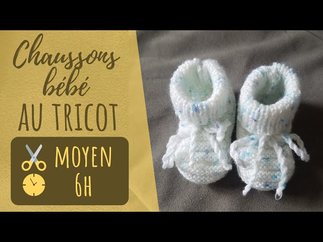 Suzon le chausson en maille tricoté pour bébé