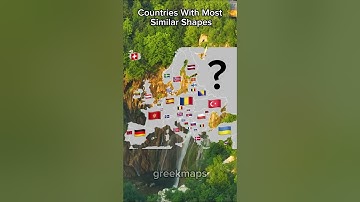 European Countries with most similar shapes #shorts  #europe #geography #flags #maps